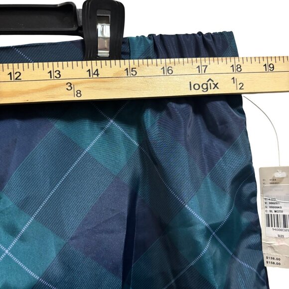 Maeve Anthropologie Taffeta Printed Cropped Wide-Leg Pants Size XL Blue Pattern - Picture 5 of 7